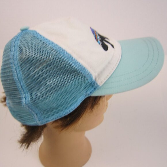Patagonia Bear Light Teal & White Snapback Hat - Size: Adult(SMALL) - READ DESC - Picture 6 of 9